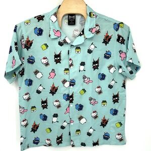 My Hero Academia Hello Kitty & Friends Sanrio 2022 Men's Size XL Button Down